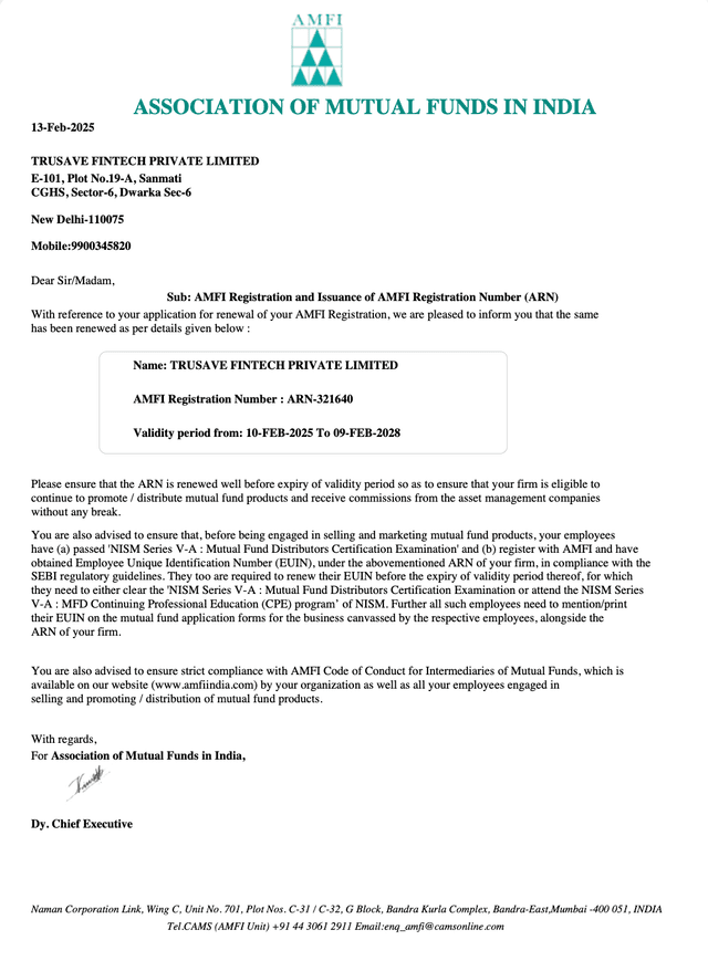 AMFI-registered Mutual Fund Distributor